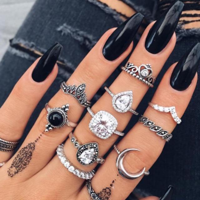 Conjunto Exclusivo de 8 a 12 Anéis Premium